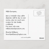 Familie reunion Post Card Briefkaart (Achterkant)