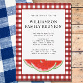 Familie reunion Red White Buffalo Check Watermelon Kaart