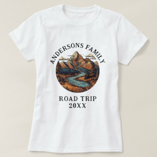 Familie Reunion Road Trip Berg gepersonaliseerd T-shirt