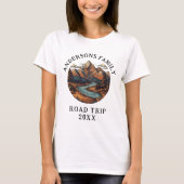Familie Reunion Road Trip Berg gepersonaliseerd T-shirt (Voorkant)