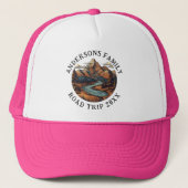 Familie Reunion Road Trip Berg gepersonaliseerd Trucker Pet (Voorkant)