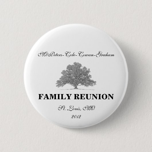 FAMILIE REUNION RONDE BUTTON 5,7 CM (Voorkant)