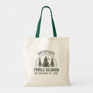 Familie Reunion Rustic Forest Name Tote Bag