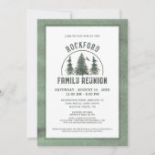 Familie reunion Rustic Forest Trees Kaart (Voorkant)