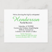 Familie reunion Rustic Save the Date Typography Aankondigingskaart (Achterkant)