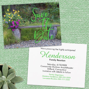 Familie reunion Rustic Save the Date Typography Aankondigingskaart