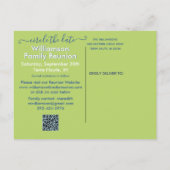 Familie reunion Save the Date Golf Club QR Code Aankondigingskaart (Achterkant)