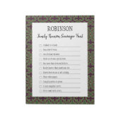 Familie reunion Scavenger Hunt Mardi Gras Notitieblok (Linkerzijde)