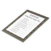 Familie reunion Scavenger Hunt Mardi Gras Notitieblok (Schuin)