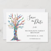 Familie reunion sparen de datum aankondiging (Voorkant)