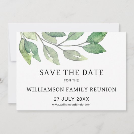 Familie reunion sparen de datum aankondiging (Voorkant)