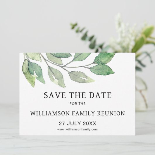 Familie reunion sparen de datum aankondiging (Staand voorkant)