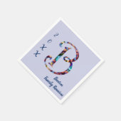 Familie reunion Stropdas-kleurstof letter B Monogr Servet (Hoek)