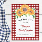 Familie reunion Sunflower Save the Date Aankondigingskaart