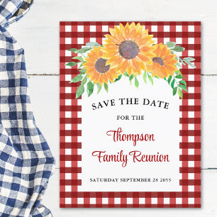 Familie reunion Sunflower Save the Date Aankondigingskaart