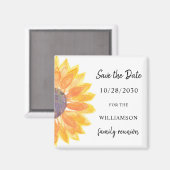 Familie reunion Sunflower Save the Date Magneet (Voorkant / Achterkant)