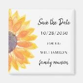 Familie reunion Sunflower Save the Date Magneet (Voorkant)