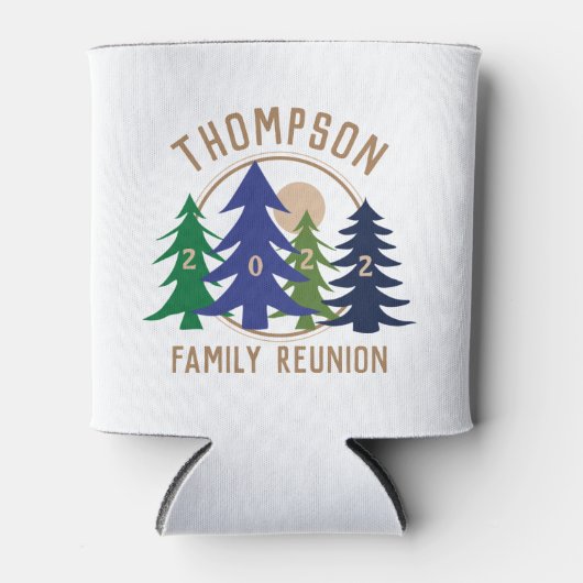 Familie reunion Trees gepersonaliseerd Blikjeskoeler (Voorkant)