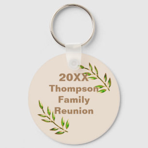 Familie reunion Vibrant Green Tree Branch Keepomwi Sleutelhanger