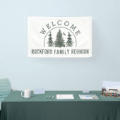Familie Reunion Welkom Groene Bos dennenbomen Spandoek (Beurs)
