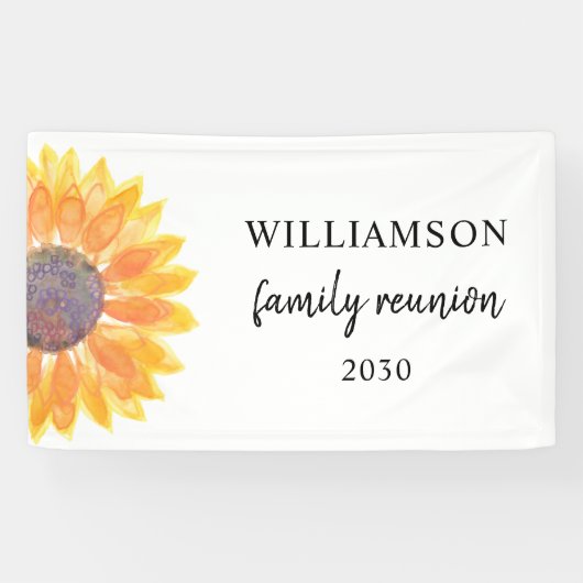 Familie reunion welkomstbanner spandoek (Horizontaal)