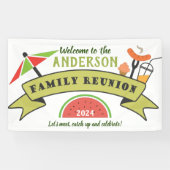 Familie reunion welkomstbanner spandoek (Horizontaal)