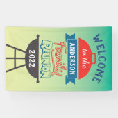 Familie reunion welkomstbanner spandoek (Horizontaal)