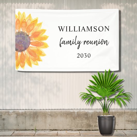 Familie reunion welkomstbanner spandoek