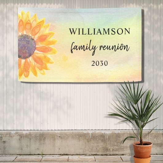 Familie reunion welkomstbanner spandoek