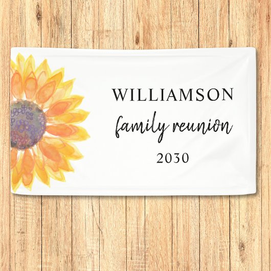 Familie reunion welkomstbanner spandoek