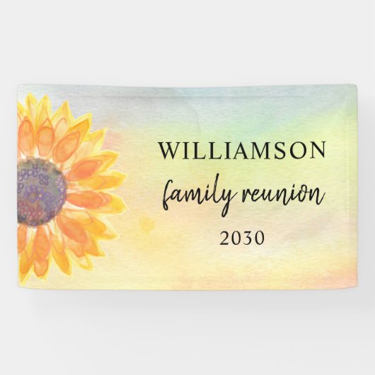 Familie reunion welkomstbanner spandoek (Horizontaal)