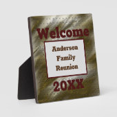 Familie reunion Welkomsttabel Elegant kondiging Fotoplaat (Voorkant)