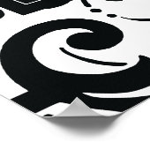 Familie reunion Welkomstteken Damask Poster (Hoek)