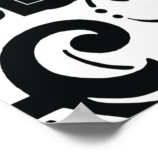 Familie reunion Welkomstteken Damask Poster (Hoek)