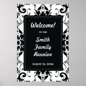 Familie reunion Welkomstteken Damask Poster (Voorkant)