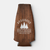 Familie reunion Wood Rustic Pine Trees Flesjeskoeler (Voorkant)