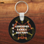 Familie Reunion Yellow Oranje Celestial Keepomwill Sleutelhanger (Voorkant)