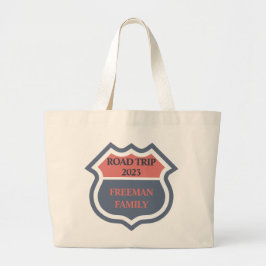 Familie Road Trip Aangepaste tekst Grote Tote Bag