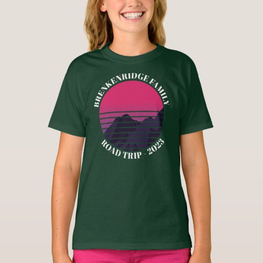 Familie Road Trip Camping Retro Reunion Custom T-shirt (Voorkant)
