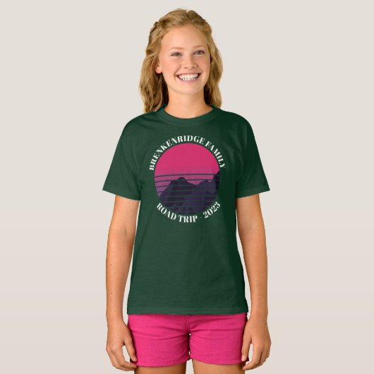 Familie Road Trip Camping Retro Reunion Custom T-shirt (Voorkant volledig)