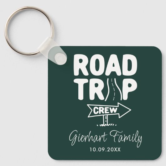 Familie Road Trip Custom Jaarlijkse Zomerreis Sleutelhanger (Voorkant)
