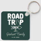 Familie Road Trip Custom Jaarlijkse Zomerreis Sleutelhanger (Achterkant)