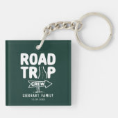 Familie Road Trip Custom Summer Trip Keepsake Sleutelhanger (Achterkant)