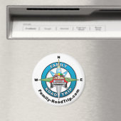 Familie Road Trip Kompas Roos Logo Magnet (Insitu (Vaatwasser))