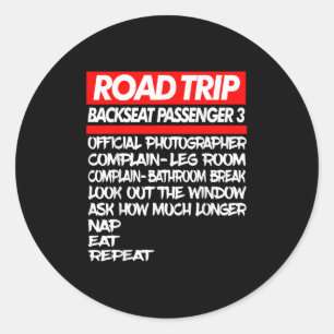 Familie Road Trip Shirten Funny _ Vakantie _ Zomer Ronde Sticker