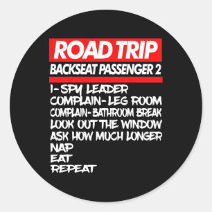 Familie Road Trip Shirten Grappige vakantie Zomer Ronde Sticker