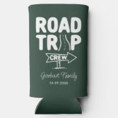 Familie Road Trip Typografie Annual Camping Custom Seltzer Blikjeskoeler (Achterkant)