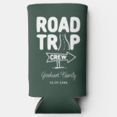 Familie Road Trip Typografie Annual Camping Custom Seltzer Blikjeskoeler (Voorkant)