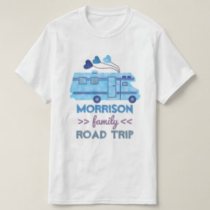 Familie Road Trip Vacking Camper RV Motorhome Naam T-shirt