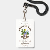 Familie Road Trip VERLOREN KIND Badge (Voorzijde met lanyard)